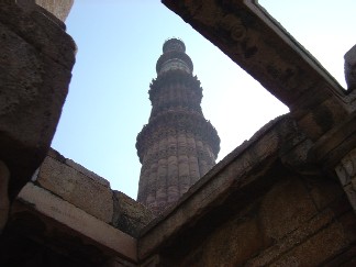  The various buildings around the site allow for some unusual views of the tower. 